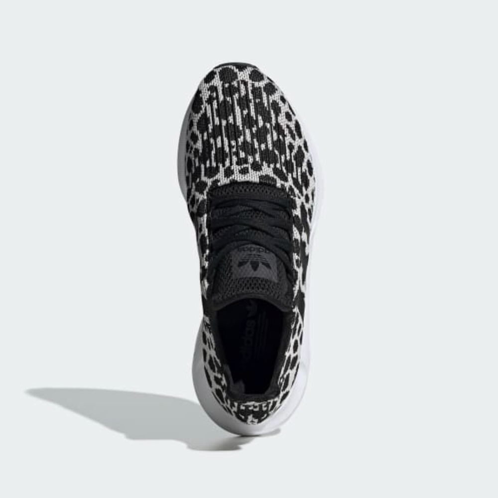 Adidas Swift Run Womens Running Shoes White Black Leopard BD7962 NEW Multi Sz - Picture 3 of 10